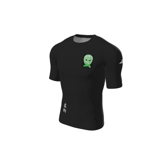 Retro Grappler Custom Single Color Short Sleeve Rash Guard. (x 1)