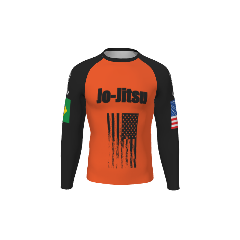 Retro Grappler Custom Halftone Long Sleeve Rash Guard. (x 1)