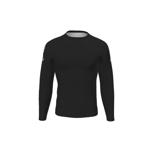 Retro Grappler Custom Single Color Long Sleeve Rash Guard. (x 1)