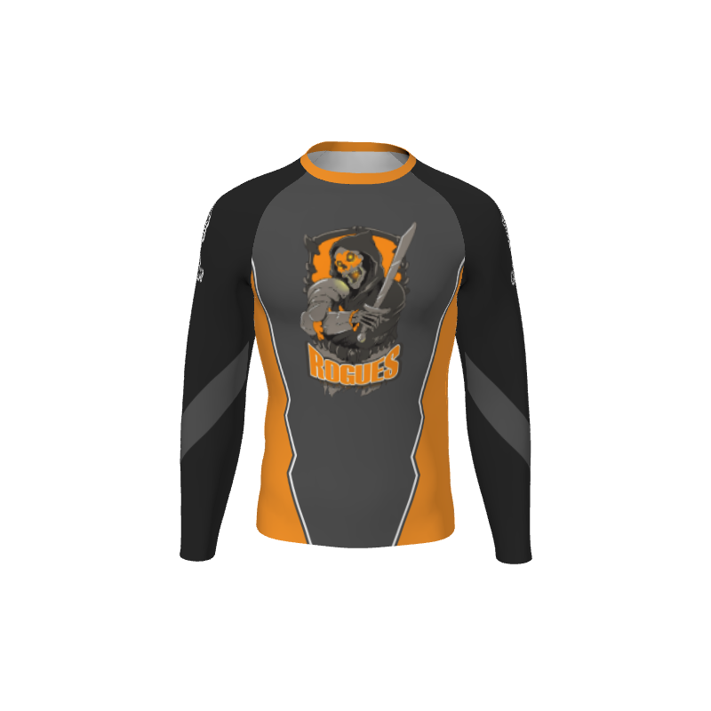 Retro Grappler Custom Jagged Long Sleeve Rash Guard. (x 11)